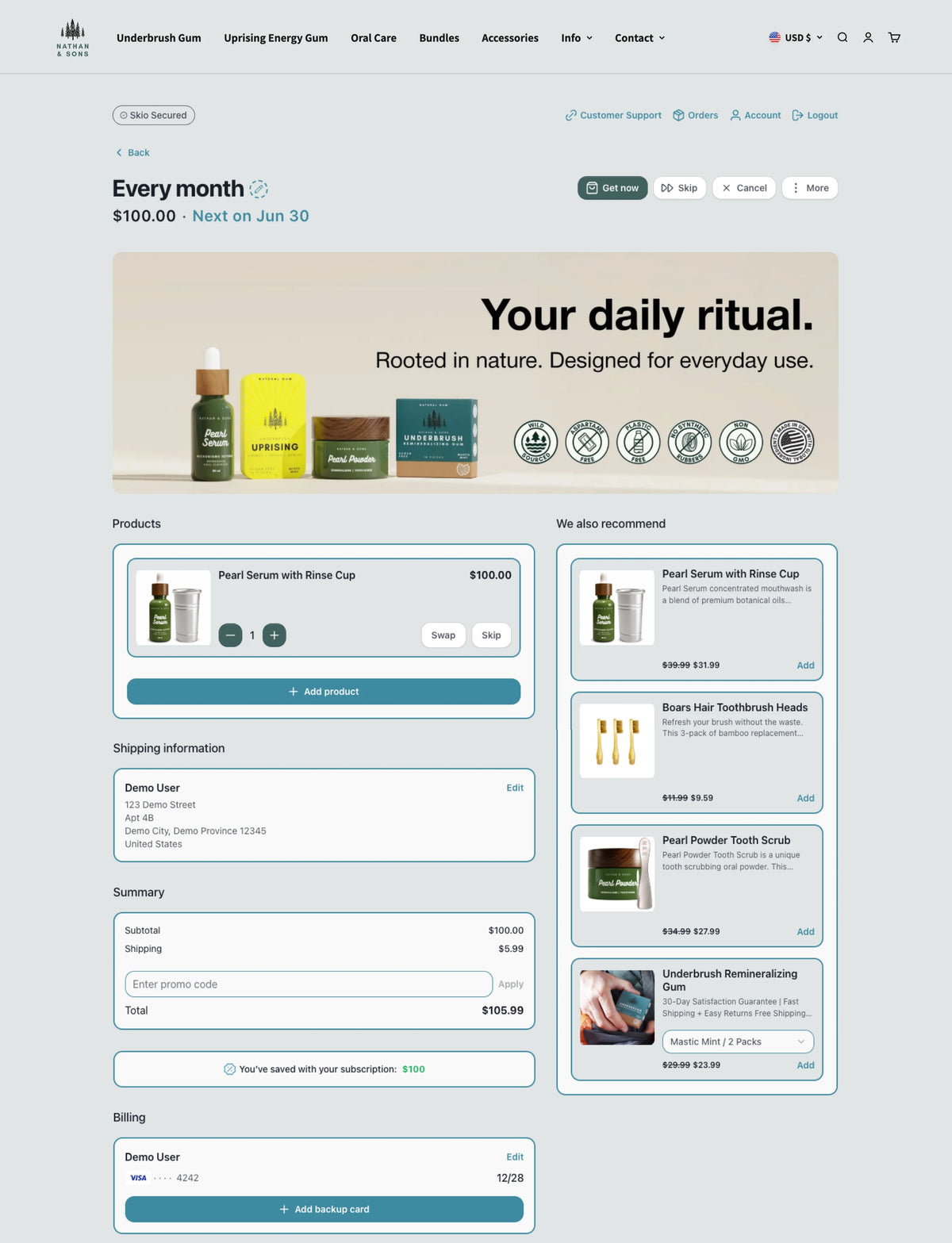 Underbrush subscriber portal