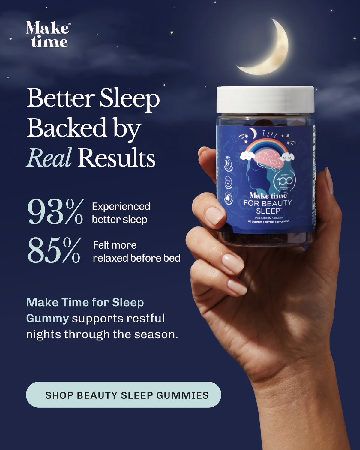 Make Time Wellness evergreen paid social ad creative by Ultra Marketing Group