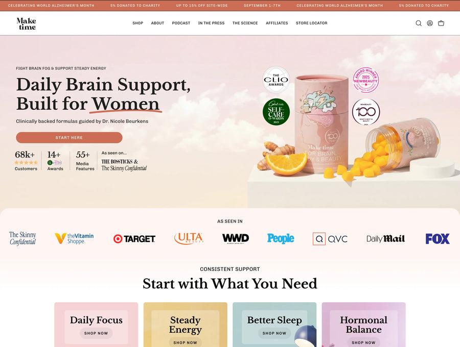 Shopify storefront designed and built by Ultra Marketing Group