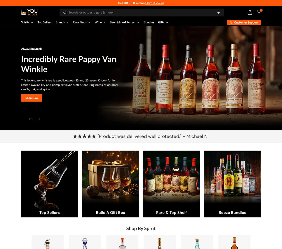 Youbooze Shopify homepage designed by Ultra Marketing Group